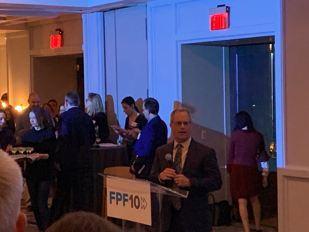 futureofprivacy's tweet photo. “We have to make the tech world humane. It has to work for people, it has to work for society.” -⁦@peterswire⁩ #FPFat10 https://t.co/yYPRppu3M4
