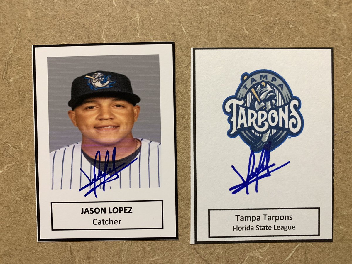 memorabiliaddy's tweet photo. #JasonLopez #baseball #TopProspect @FloridaStateLg @MiLB @TampaTarpons @MLB @MLBNetwork @Yankees #IPS #Autograph #Autographs #Autographed #AutographCollector #AutographCollection #ClassAct #GreatGuy #ThankYou #TTMAutographs #TTMSuccess https://t.co/cpGlpbSWLb