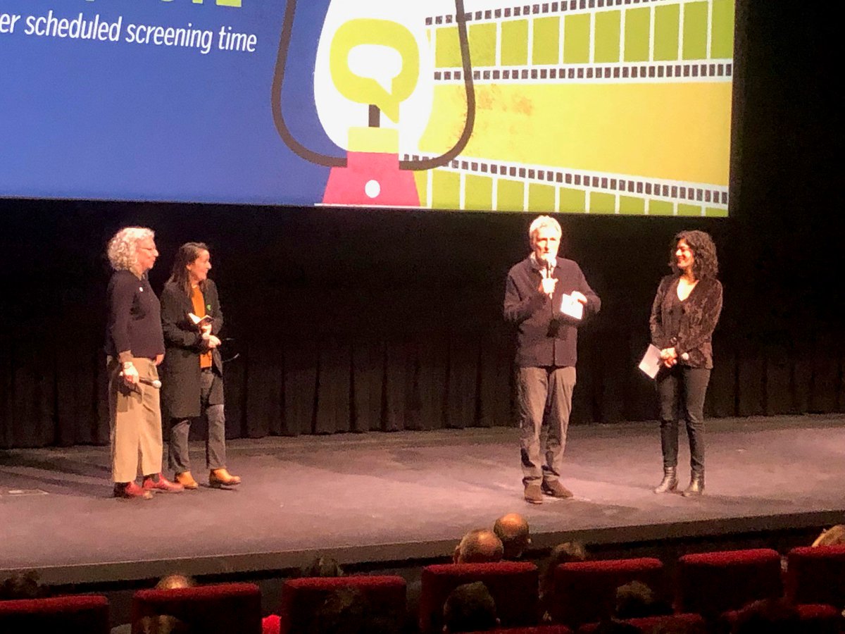 PatDoftheNFB's tweet photo. .Visionary &amp; inquisitive #documentary filmmaker #JohnWalker @walkerquebec with @hotdocs programmer #AishaJamal and @Assholesdoc producer,#AnnetteClarke &amp; #AnnBernier introduce the film, #AssholesATheory Watch this space for national/international screenings of this film! @thenfb https://t.co/FqXwzr99ZM
