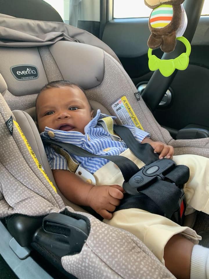 I know its a little late, but I couldn’t resist sharing this photo of my little man on his way to Saint Francis de Sales Catholic Church of #SouthBeach, FL for #Easter Mass. I told Liam, “this is where mommy &amp; daddy got married” and he smiled &amp; giggled😀