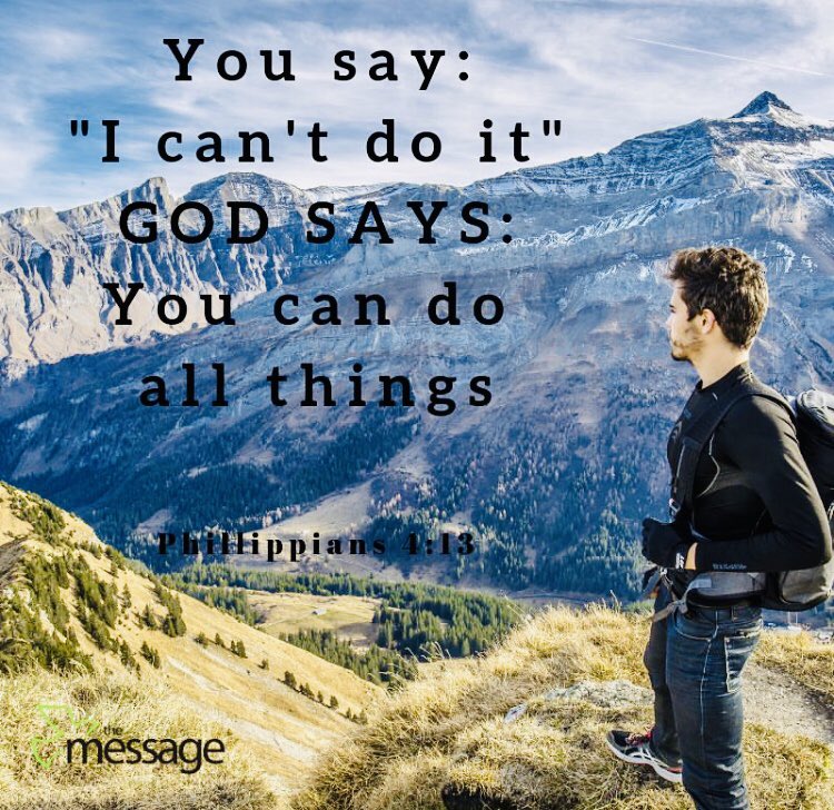 elisapastena's tweet photo. Amen!๐๐๐ผ๐๐ผโ๏ธ๐ We can do all things through Christ Who gives us strength! As long as you are in Godโs will for your life, you can do all things with His help!๐๐ผ๐#Godmyhelp #believe #Godmystrength #Bible #Truth https://t.co/sVRWVNpZfs