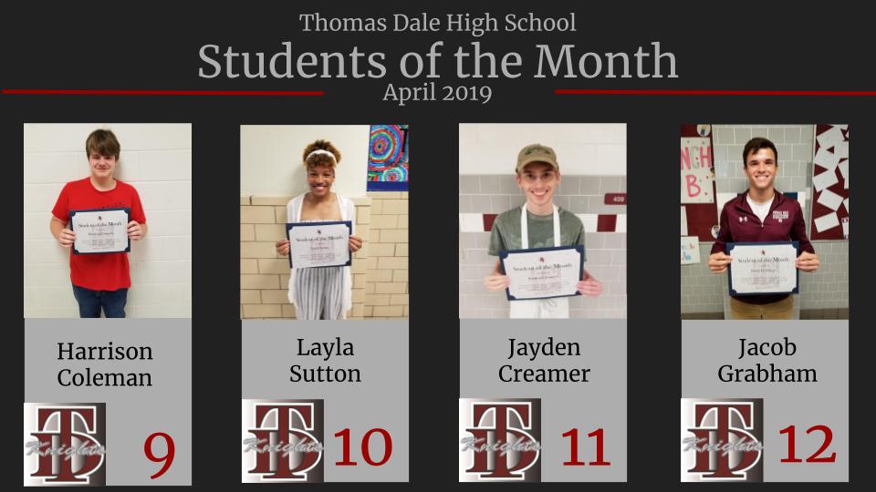 Congratulations to our April Students of the Month! We are so proud of you!
#EveryKnightEveryDay