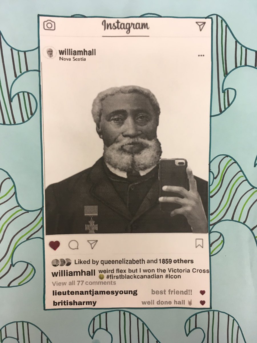 mrstanouye's tweet photo. One of my favourite parts of the heritage fair process is seeing all the “histagrams” created by our students. You can really tell that they know their stuff when they can create these gems! #histagram @ONHeritageFairs @JosephHoweSr @TDSBSWSH https://t.co/8WSzNeBbQx