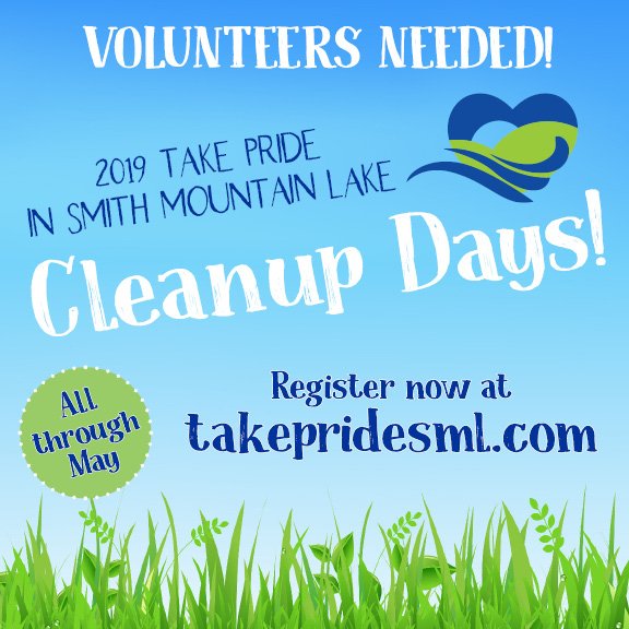 Get a free T-shirt, gloves, trash bags and dinner at Mango's Bar &amp; Grill when you volunteer. Lots of dates and locations available! 🌞 Quick online registration -> takepridesml.com!

#smithmountainlake #bridgewatermarina #bridgewaterplaza #loveva #boating #lakelife