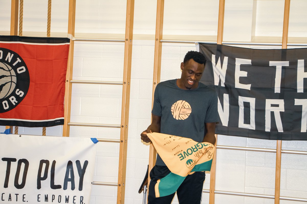 Raptors's tweet photo. .@pskills43: Good Guy 

Hit that RT button to vote for #PascalSiakam for the #NBACommunityAssist award. https://t.co/S9goecXDqe