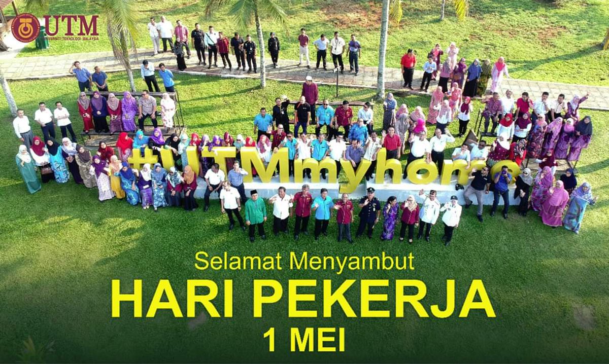 utm_my's tweet photo. Selamat menyambut Hari Pekerja kepada semua warga kerja UTM khususnya dan kepada semua yang bergelar pekerja. Bersama kita terus menjaga keseimbangan antara kerja dan kehidupan (Work–life balance) "Pekerja Amanah, Aspirasi Negara" 😊 https://t.co/Fyv8hvcG7d