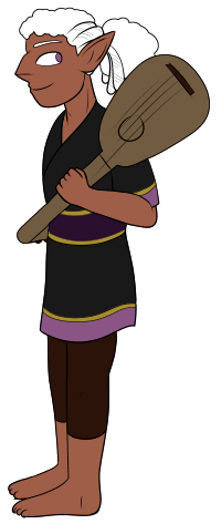 JammyTheBirb's tweet photo. More from #30daysofcharacters. This is Nasra before and after getting caught playing offensive songs about a rather tyrannical queen. He's been turned immortal which affected him in some interesting ways. https://t.co/mEVMUNcc0E