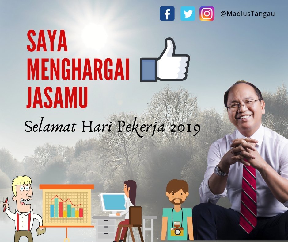 I know my officers have been working real hard, toiling throughout to deliver their best. I salute you for your hard work and there's no better day than this 1st May Labour Day to celebrate your well-deserved holiday 🎇🎉. #HappyLabourDay #HereWithYou #SabahLeader #UPKOPresident