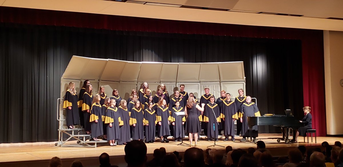 Concert Choir at their spring concert tonight preparing for Large Group on Friday in Harlan.   #trojanpride