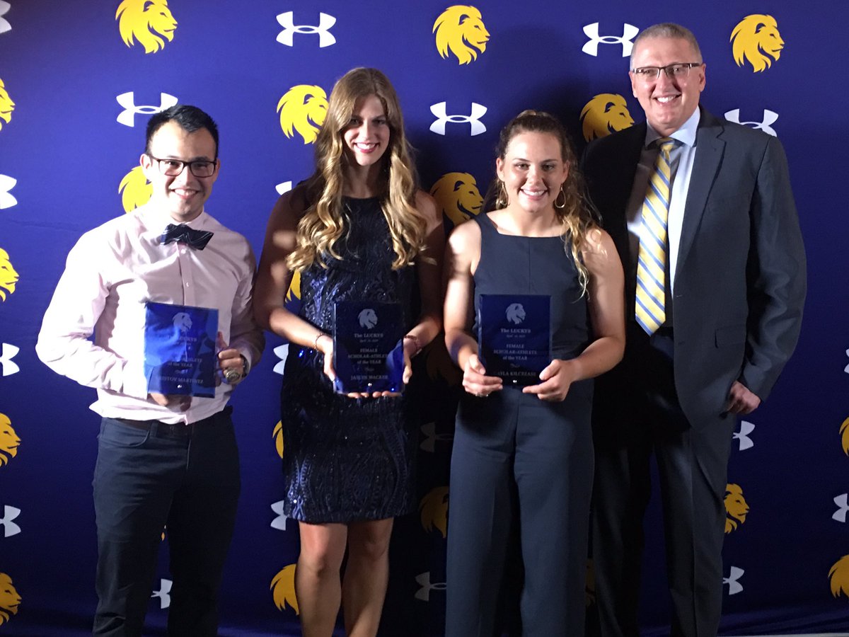 Lion_Athletics's tweet photo. Female Scholar Athletes of the Year
Kayla Kilcrease, @Lion_Softball
Jaslyn Wacker, @Lion_Volleyball
 
Male Scholar Athlete of the Year
Kristov Martinez, @Lions_FB
#Luckys2019 https://t.co/jQAXE9V9C0