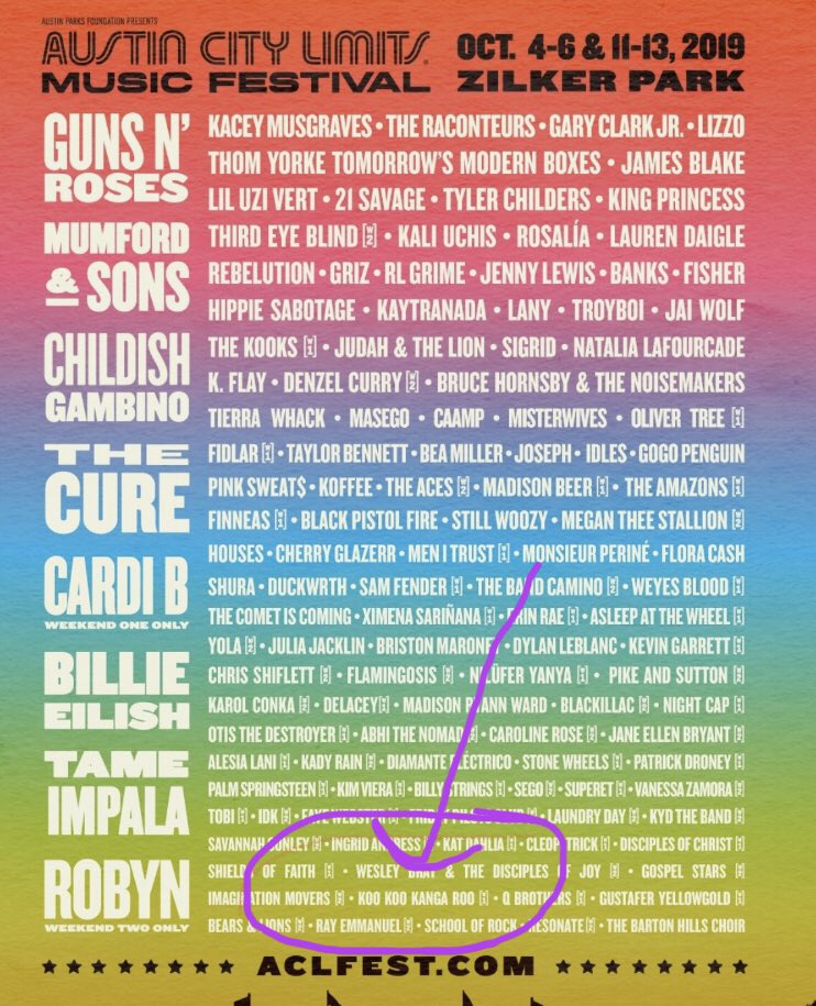 Hey <a href="/GoNoodle/">GoNoodle - find us on BSKY!</a> 💜💜 Koo Koo Kanga Roo playing at Austin City Limits music festival this year??  If so, I’m going!! #AustinCityLimits