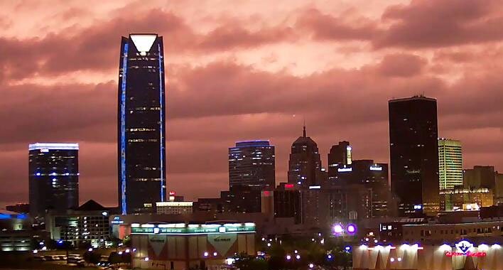 OKCTalk's tweet image. Orange sky!