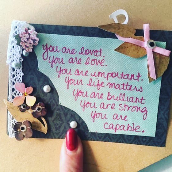 LL2Strangers's tweet image. All of these things. Read once more. Yes, you are all of these things. 💜 #loveletters2strangers #kindness #yegkindness #bekind #messagesofhope #edmonton #justwhatineeded #yeg #780 #pif #handmade #withlove #payitforward #ll2s #loveletters bit.ly/2GTTg3n