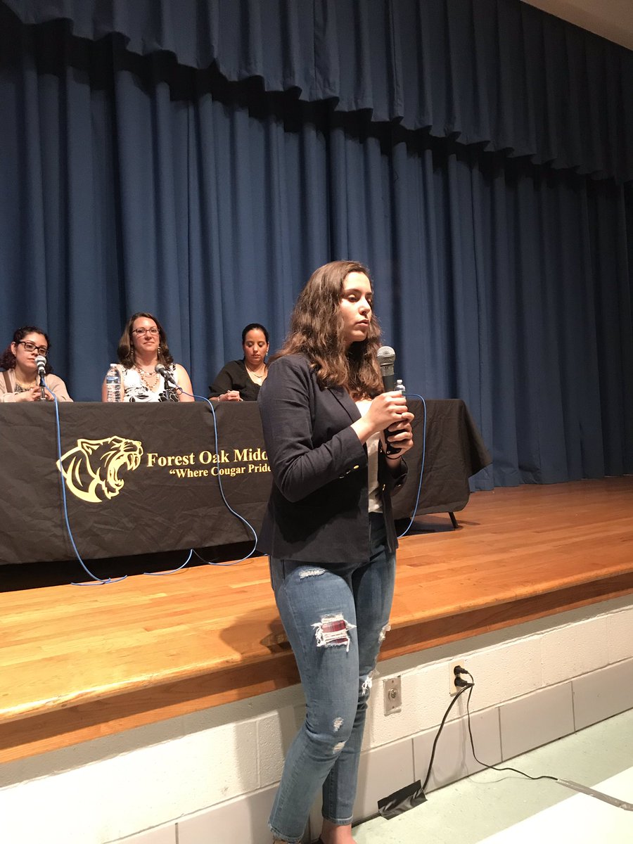 Camila Radin and Natalie Sanchez represent Rockville’s IB  Program at MCPS LSAAG Community Forum