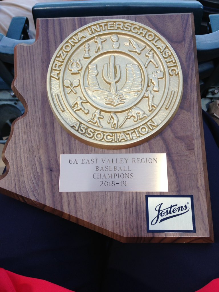 MVTAthletics's tweet photo. At Tempe Diablo for Round Two of baseball State. Collected a little hardware from the AIA along the way. #campusofchampions #torosrising https://t.co/hOGZXMEbSs