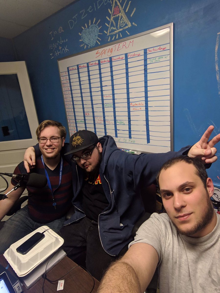 WRHO_Hartwick's tweet photo. We back ladies and gentlemen with DJ Windowpain DJ Bad Moon and DJ Nikon currently playing some Radio Roulette! https://t.co/h6kaMTTGEF
