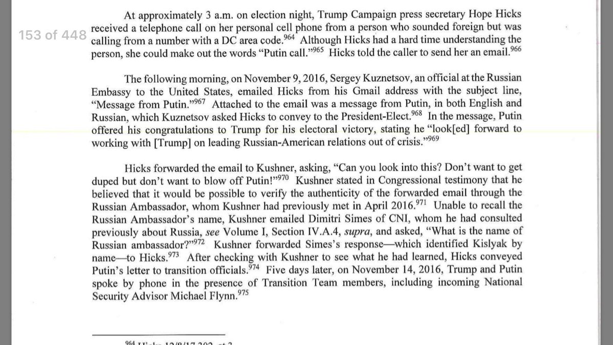 31. PUTIN CALLING: Within hours of Trump “victory”...Perspective: Mission accomplished.