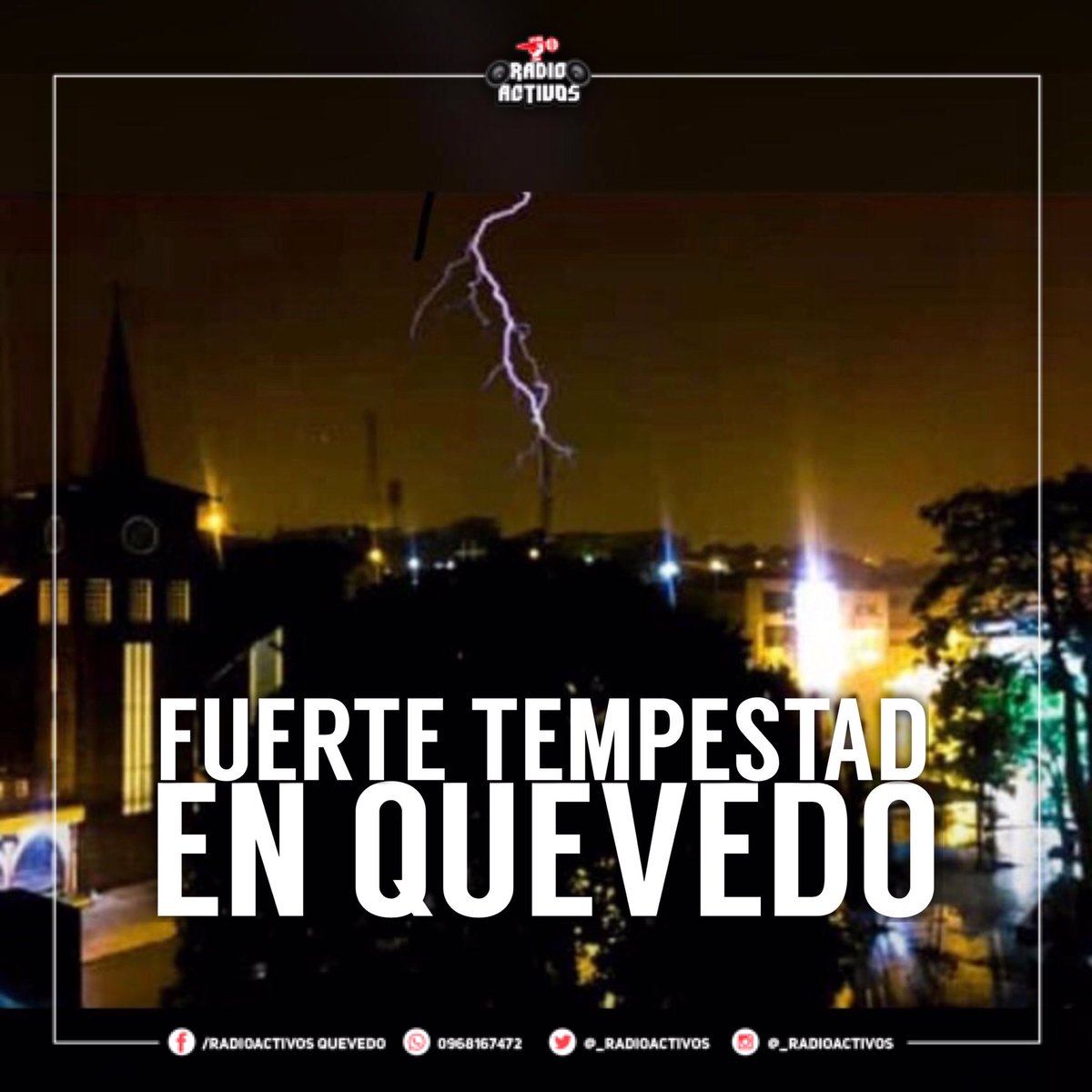 😱 Así de fuerte está la tempestad en #Quevedo ⛈☔️ tomen precauciones y permanezcan a buen recaudo.