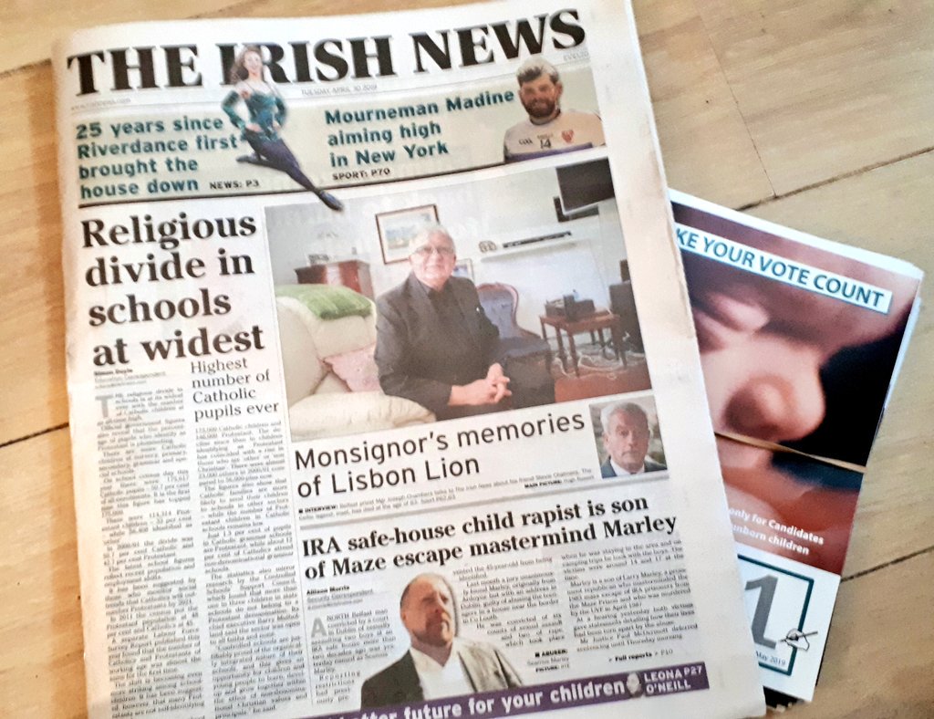 RockofLifeNI's tweet photo. Full page spread in the Irish news today to emphasise the importance of voting Pro-Life candidates only  on Thursday May 2nd 🗳👣 #LocalElections2019 #LE19 
#Ivoteprolife #ProLife #abortion 🚫
#NotforNI #everyvotecounts 👣 #Not4NI #SaveOurLaws https://t.co/loIy6pEnT9