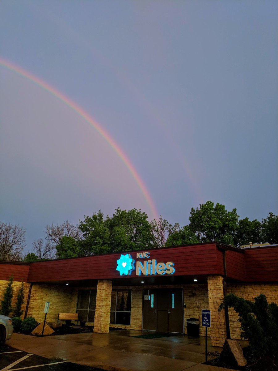 Kansas City has had a lot of rain and storms the last couple of days, but check out this awesome picture from our <a href="/KVCkids/">KVC Health Systems</a> Niles campus in #kcmo!  🌈 Sometimes strength isn’t in the storm, it’s what appears after.