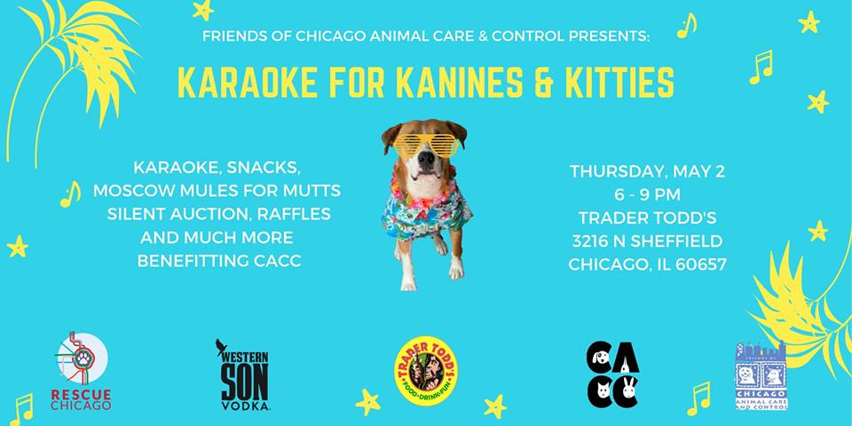 Don't forget to join us this PURRSDAY at <a href="/TraderTodds/">Trader Todd</a> for a fun karaoke party to benefit <a href="/ChicagoACC/">Chicago Animal Care and Control</a> cats &amp; dogs!  Tickets available here: eventbrite.com/e/karaoke-for-… …  <a href="/Eventbrite/">Eventbrite</a>