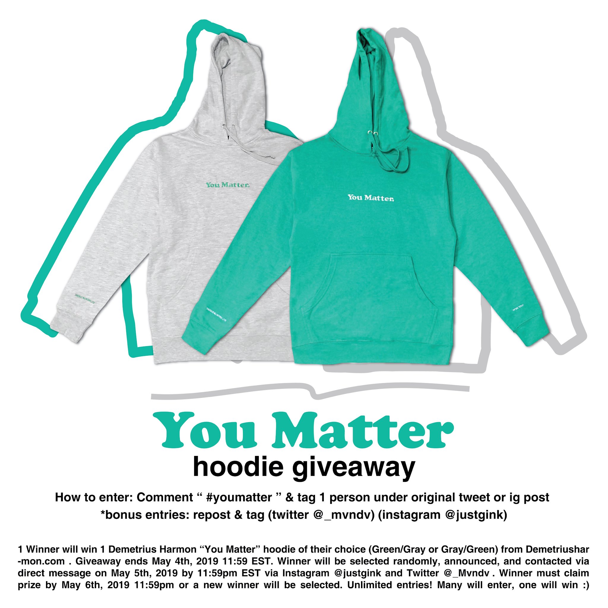 You matter shop hoodie green