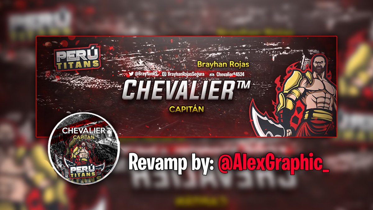 ¡Nuevo #Revamp!
Para: @BrayhanRS 
Temática de su equipo competitivo <a href="/PeruTitans/">Peru Titans</a> 
RT y Fav se agradecen. <3