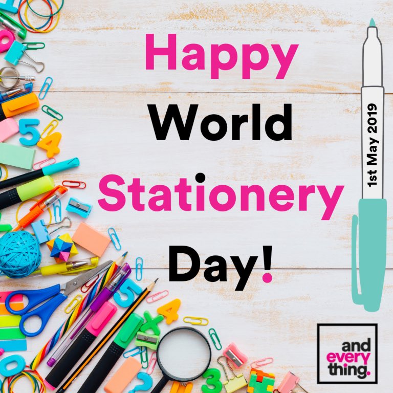 andeverything01's tweet photo. Happy World Stationery Day! 

Read our latest blog, all about the wonderful world of stationery, and at the end you will find a code giving you 10% off to celebrate!

What piece of stationery can you not live without?

#andeverything #worldstationeryday https://t.co/e2PYis60IB