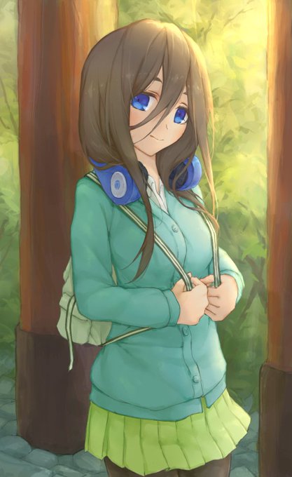 RGleeさんがTwitterに投稿した中野三玖(五等分の花嫁)のイラスト。