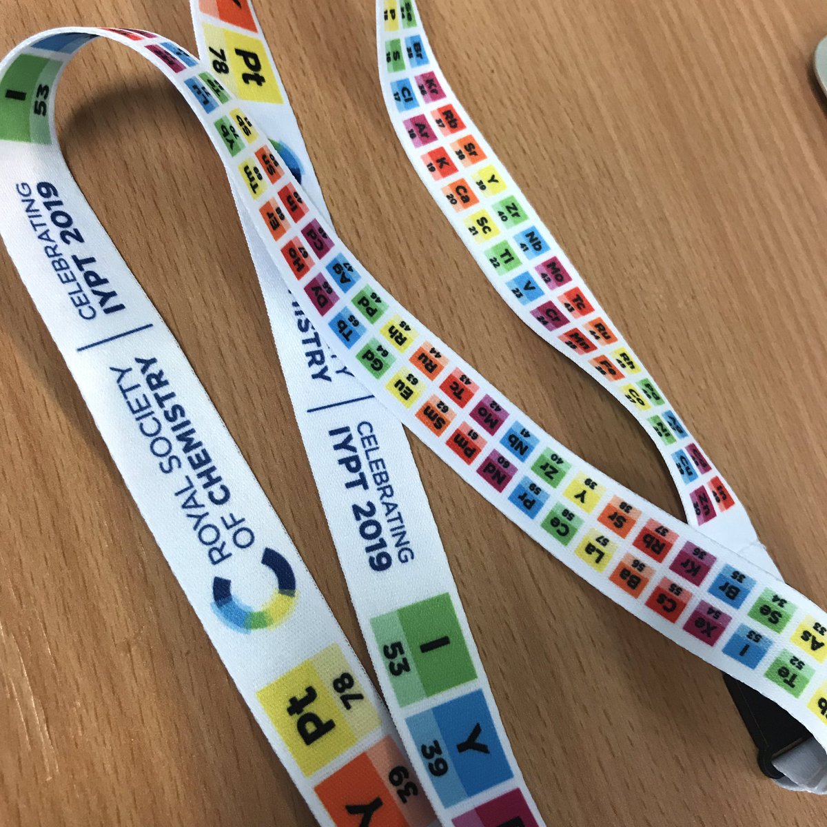 isabelwebb's tweet photo. Very chuffed with my new lanyard celebrating #IYPT2019 @RoySocChem https://t.co/nXRHZ1DJRK