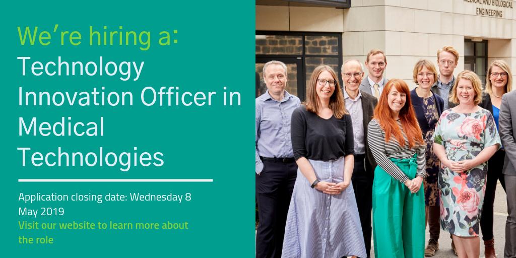 medtechleeds's tweet photo. Come and join our team as a Technology Innovation Officer and help progress the latest in medical device development: https://t.co/VbvZQe2bry #medtech #engineering #research #medicaldevices #innovation https://t.co/FjPjzBHP7w