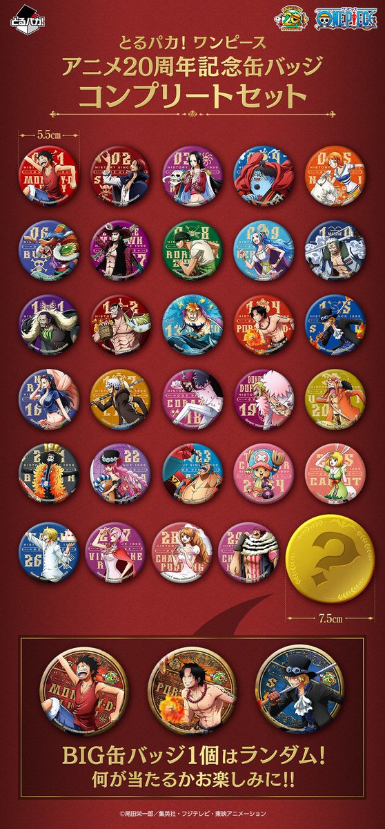 アニワン20周年 とるパカ! ワンピース 20th 20th ワンピース とるパカ! アニワン20周年 芸能人愛用アイテム特集 シクレ エース 缶バッジ ピンズ・ピンバッジ・缶バッジ