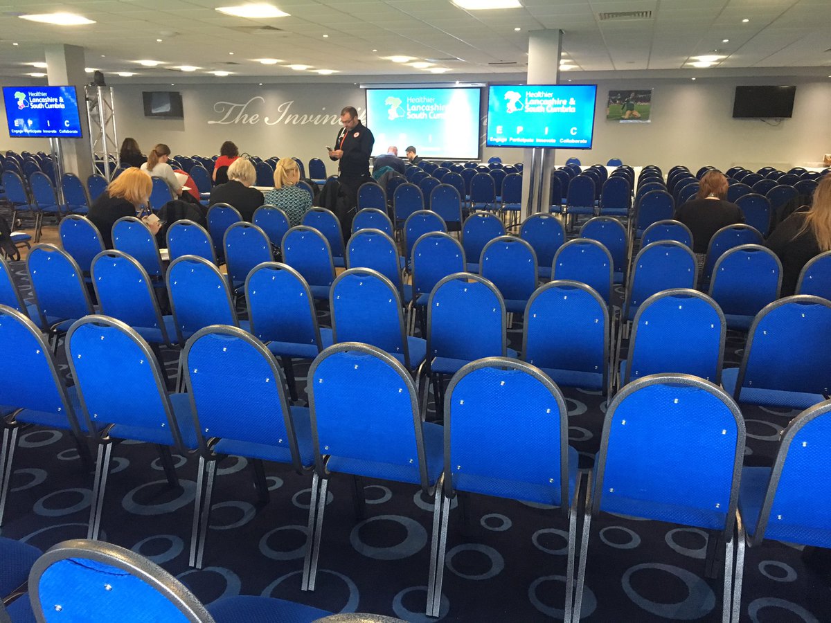 KatieJSharp's tweet photo. View from today’s office! Introducing @AskSamiUHMBT at #EPICHLSC event. Talking about our continuous improvement journey in Workforce with @FayeSagar @People_OD_UHMB @UHMBT #PNE https://t.co/cCp5Z2Z510