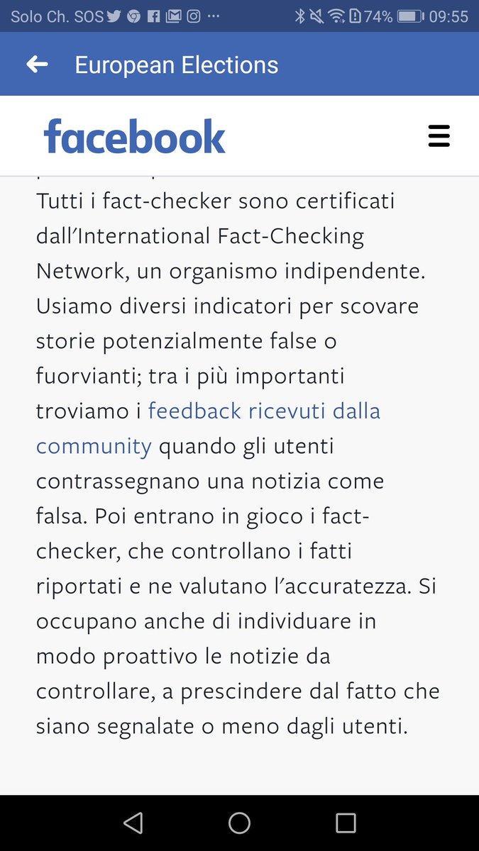 ManuelaBellipan's tweet image. È fondamentale che l&apos;utente, trovandosi di fronte ad una notizia falsa, segnali la cosa attraverso lo strumento del feedback. È il primo passo per sottoporre la notizia al vaglio del fact-checking. Attiviamoci per uscire dal #FarWeb!

#facciamorete
#diffondoConsapevolezza

[2]