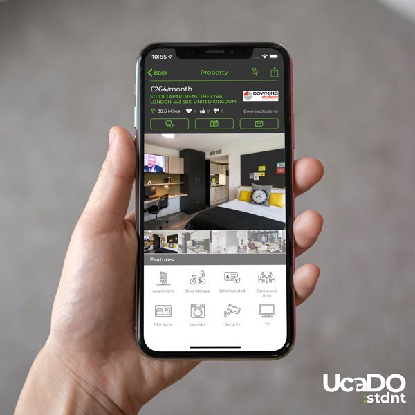 StudentUcado's tweet photo. Find your dream uni digs on the UcaDO #app – search, view and book your private halls or student flats. We put you in control, no agents, no fees and help when you need it most @DowningStudents 
#studentaccommodation #socialstudentliving #student https://t.co/5FBh1aCcdQ https://t.co/nqJMvWJzUf