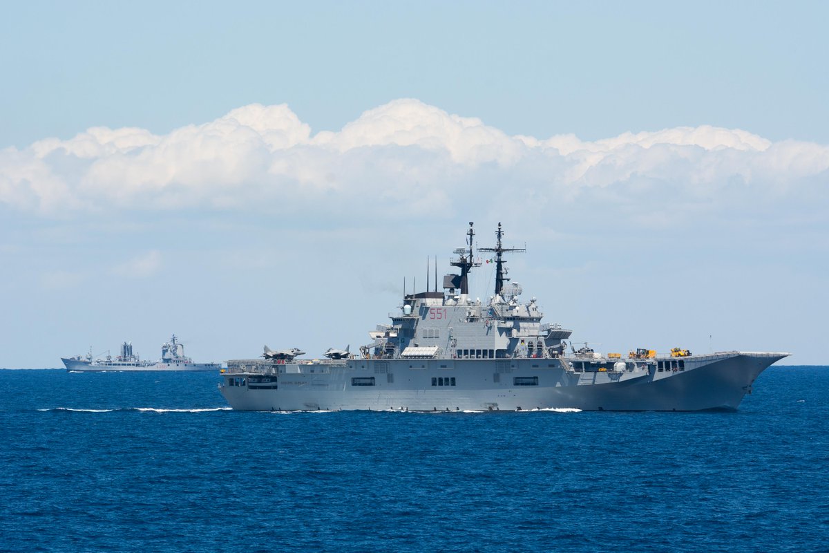 Standing #NATO Maritime Group Two (SNMG2) participating in 🇮🇹 Italian maritime exercise #MareAperto this week in the #MediterraneanSea. Exercise includes more than 40 ships, 5 subs and 30 aircraft from 🇮🇹🇨🇦🇫🇷🇳🇱🇵🇹🇪🇸🇬🇧🇺🇸🌊