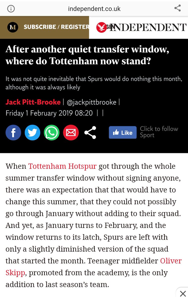 @Tha_real_Kaizen @sidramatics @lisajane_21 @OR19922 @IconBailly You're still doing selective reading, Spurs haven't signed a player in the last 2 transfers. How's this hard to comprehend though? Well, since you'd rather i do this for you. You're welcome 🙂