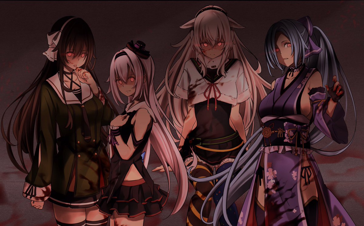 「EVIL.  RED
#なとあーと #ピノの自由帳
#めめアート #イオリの森美」|みこ♂のイラスト