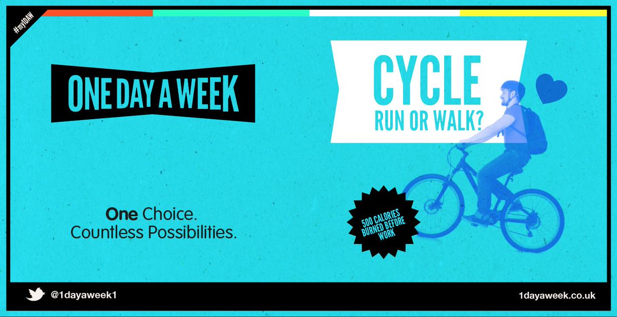 1dayaweek_'s tweet photo. The possibilities are endless!! #my1DAW #cycle #run #walk https://t.co/mITc5iSftq