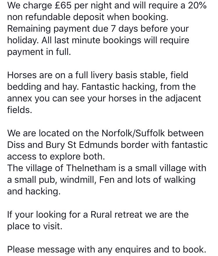 paddockviewcott's tweet photo. We are now taking bookings until October 2019. #Dog and #horse friendly #selfcatering accommodation. A wonderful rural retreat. #holidays #Airbnb #travel #Suffolk #Norfolk #dogfriendly #HorseBloggers https://t.co/FRpEfOPPEs