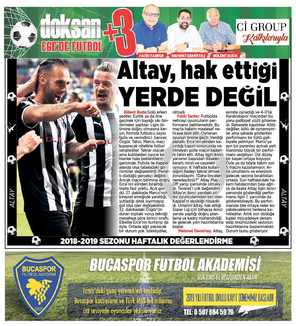 ayberkgokbak's tweet photo. #Milliyet #MilliyetEge #MilliyetEgeSpor #Doksa #Artı #Üç #Altay #Hak #Ettiği #Yerde #Değil @forzaaltay_ @altaynett @altaytd1914 @altay1914td @ozgurozkaya @mehmetdmrts83 @BudaBulent @fatihtanfer https://t.co/PblP0IQh1w