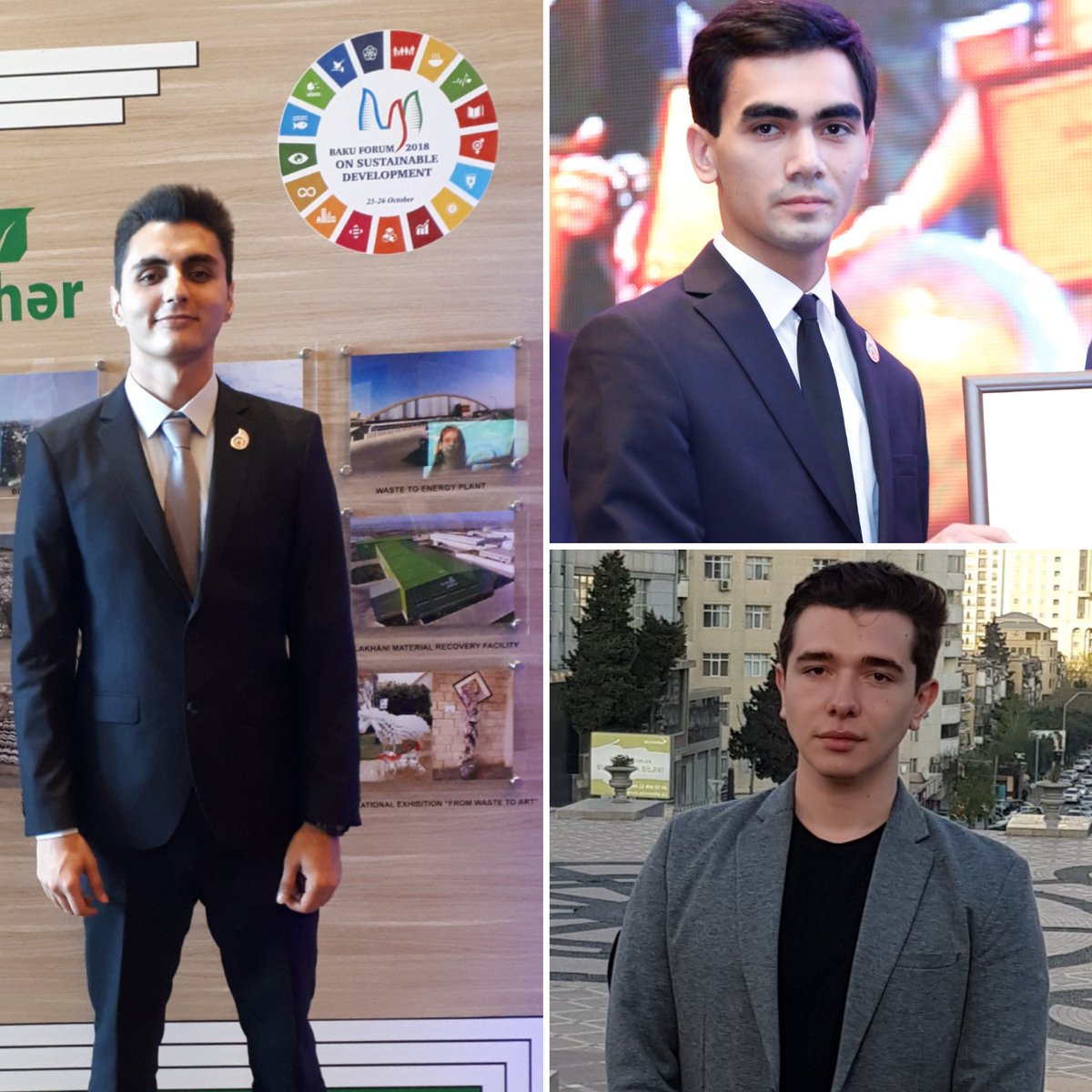 mun_azerbaijan's tweet photo. We will be sharing with you #IIIMilliMUN award winners. First, the delegates who received Honorable Mention at #UNEP:
Səlcuq Yusifli, Delegate of Sweden
Shujaat Ahmadzada, Delegate of USA
Elvin Abbasov, Delegate of India
#MunAze #MUNAzerbaijan #MUNmatters #MUNFamily https://t.co/gs8KduvNOC