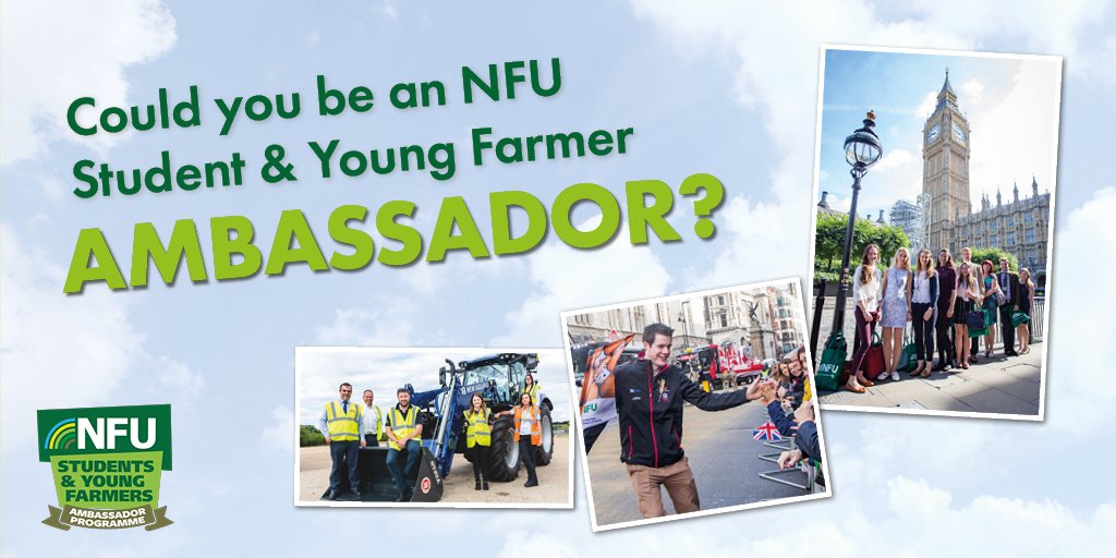 studentfarmer's tweet photo. 🚨🚨We've been keeping this under our hats for a bit, but the @studentfarmer team are thrilled to announce the NFU Student &amp; Young Farmer Ambassador Programme! This is a series of events offering young people an insight into the NFU and beyond. See more: https://t.co/bVrl9EQar5 https://t.co/HD4Y23OXXv