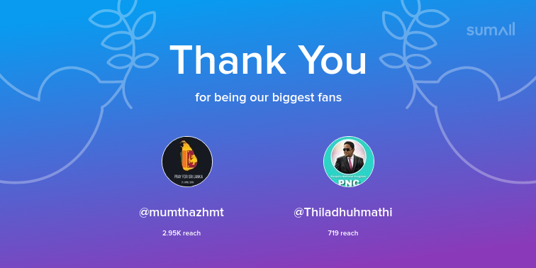 mremuh's tweet photo. Our biggest fans this week: @mumthazhmt, @Thiladhuhmathi. Thank you! via https://t.co/ieiR4WzaYE https://t.co/QpIqPCYtrZ