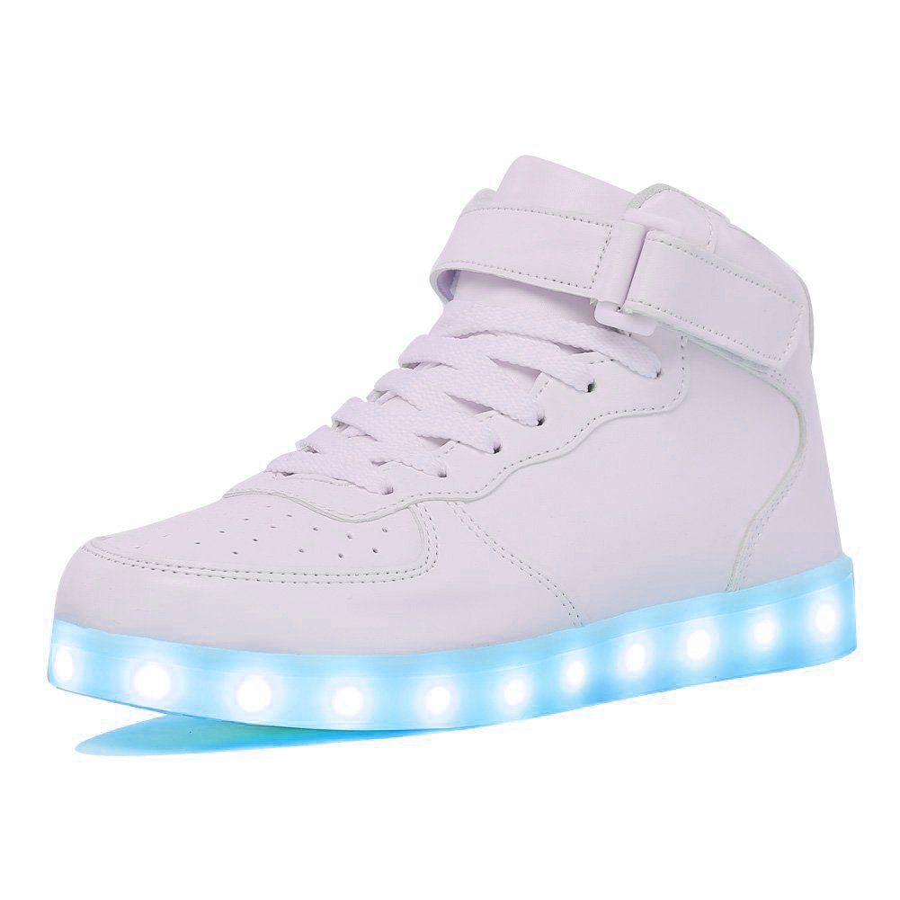 TUTUYU Boys and Grils 11 Colors LED Light Up Shoes High Top Fashion Flashing Sneakers