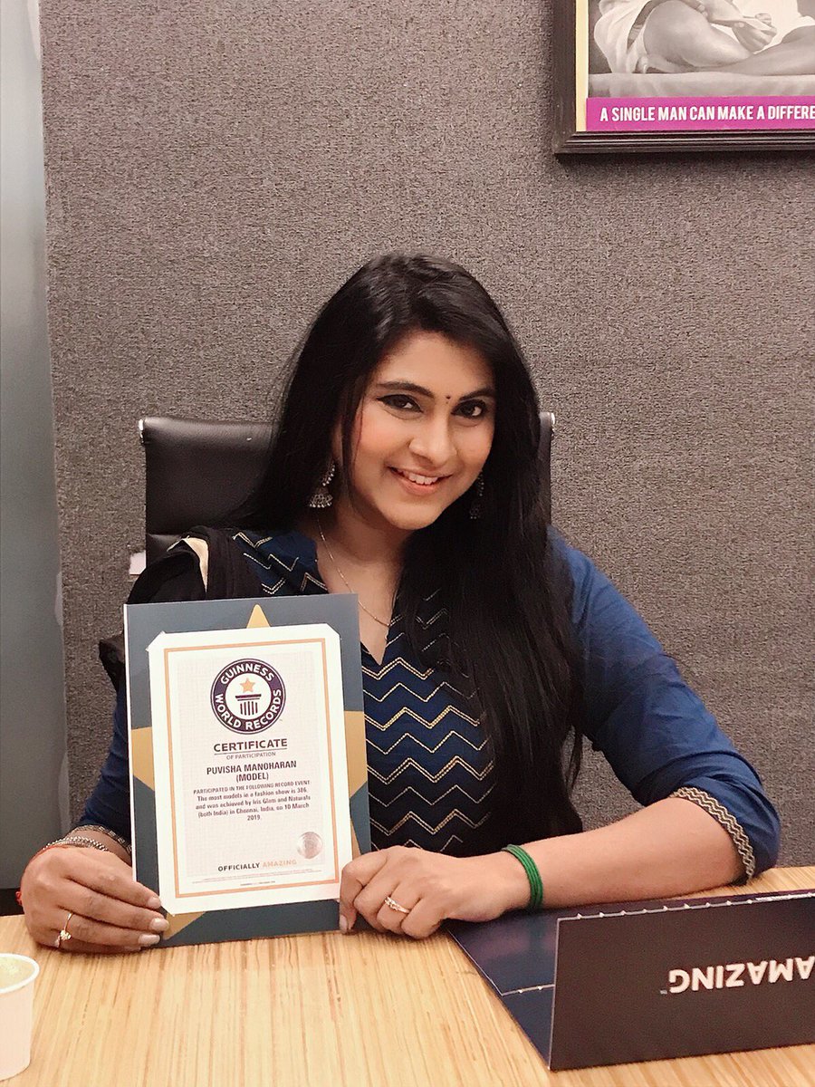 puvissha_offl's tweet photo. Finally it’s official tht my name is in #GuinessWorldRecord & #AsiaBooksofRecords 😍 🤩. My official certificates has arrived n feeling blessed to receive it. Thank u @ckknaturals ji of #Naturals & Latha Krishna of #Irisglam 🙏🏻 #PuvishaGuinnessWorldRecord https://t.co/idE5ffYYMz