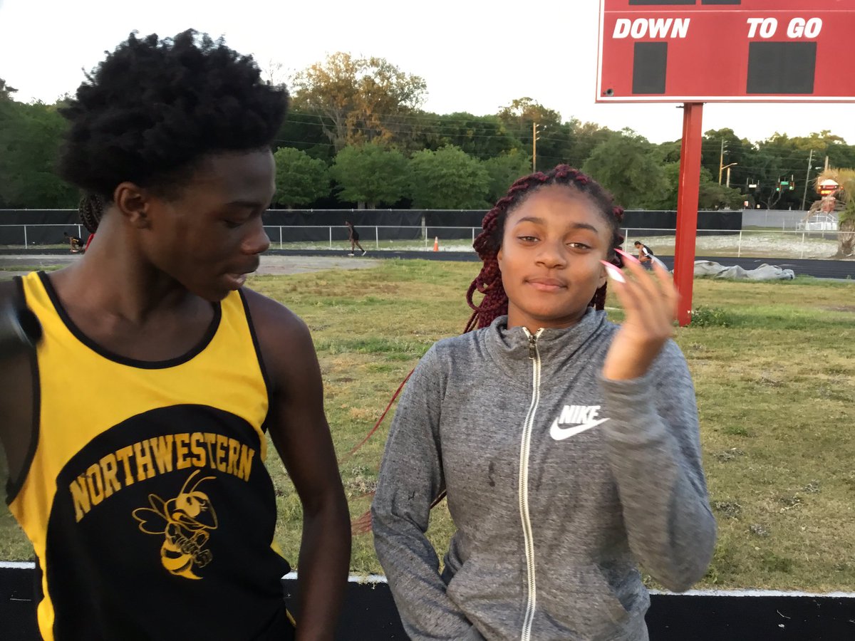 DuvalSports's tweet photo. Northwestern Amos Oruamabo and Highland’s Toni Edwards two of the fastest middle school athletes in the city! And ultimate competitors! https://t.co/jammLGxB0l