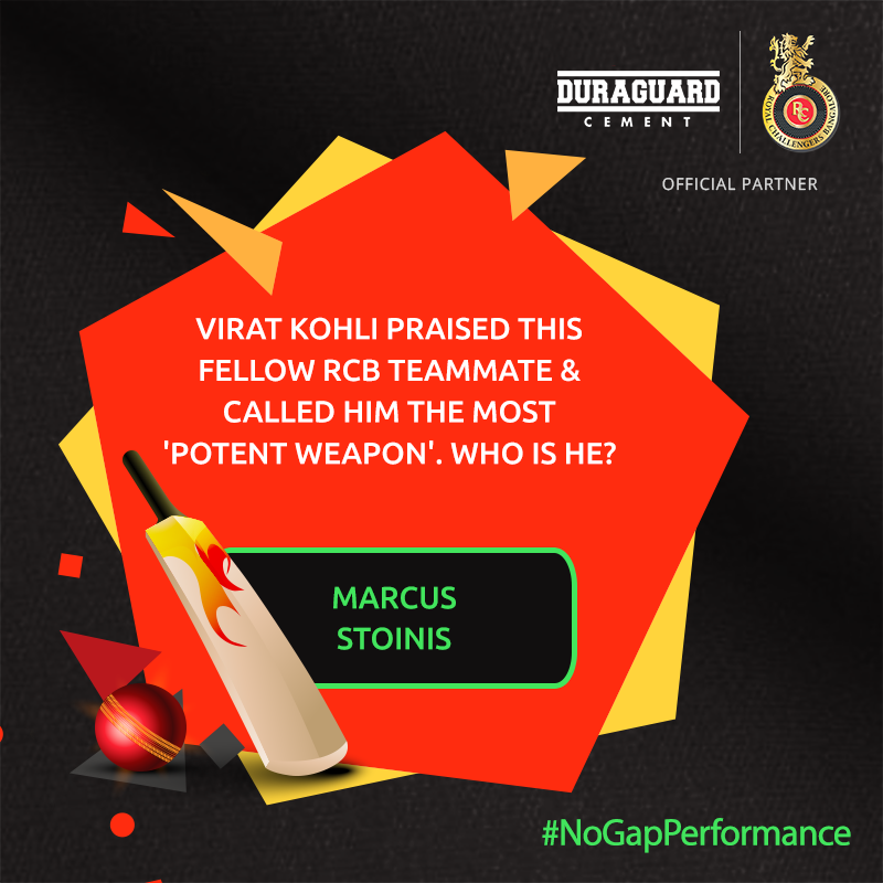 NuvocoVistas's tweet photo. #NoGapPerformance #RCBQuiz #IPL2019 #ContestAlert
Here is the Answer to #Question19. #Nuvoco Like our page and keep participating to win big. #Nuvoco https://t.co/7JCtzhLZgW