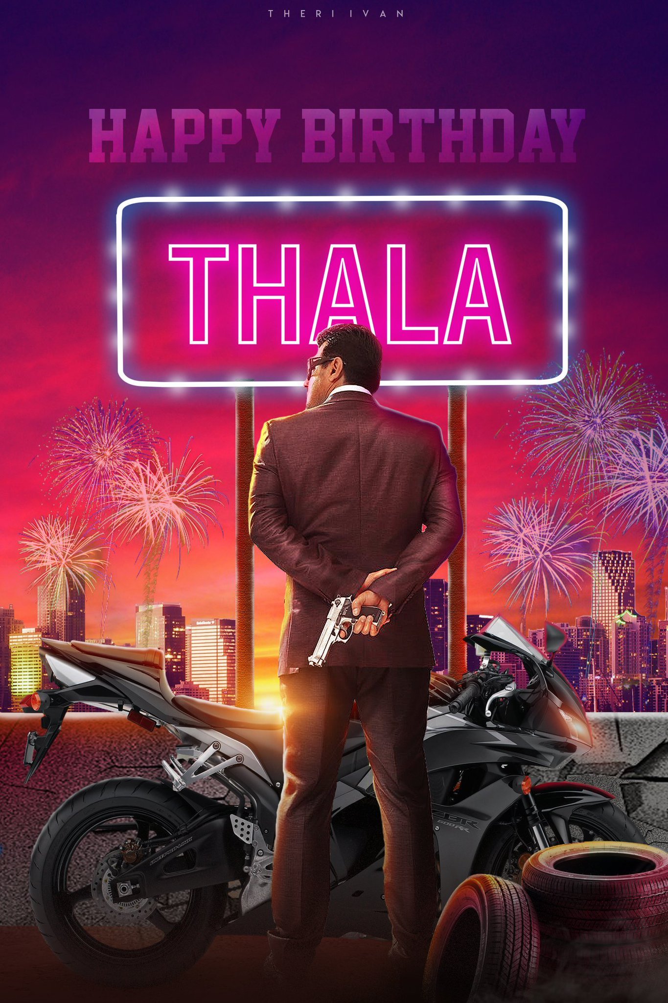 Happy birthday to kingmaker thala Ajith Kumar........thala veriyan       