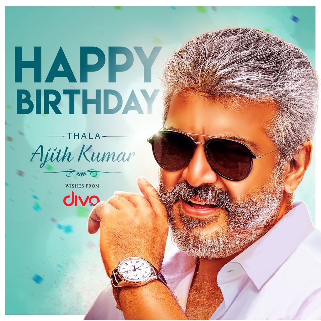 divomovies's tweet photo. Wishing our dear #Thala a very happy birthday :) A man of simplicity and the most dignified star ever!!! Stay awesome as you’re. 

#HappyBirthdayThala #HBDThala #HBDIconicThalaAJITH https://t.co/stjTHeAqFz